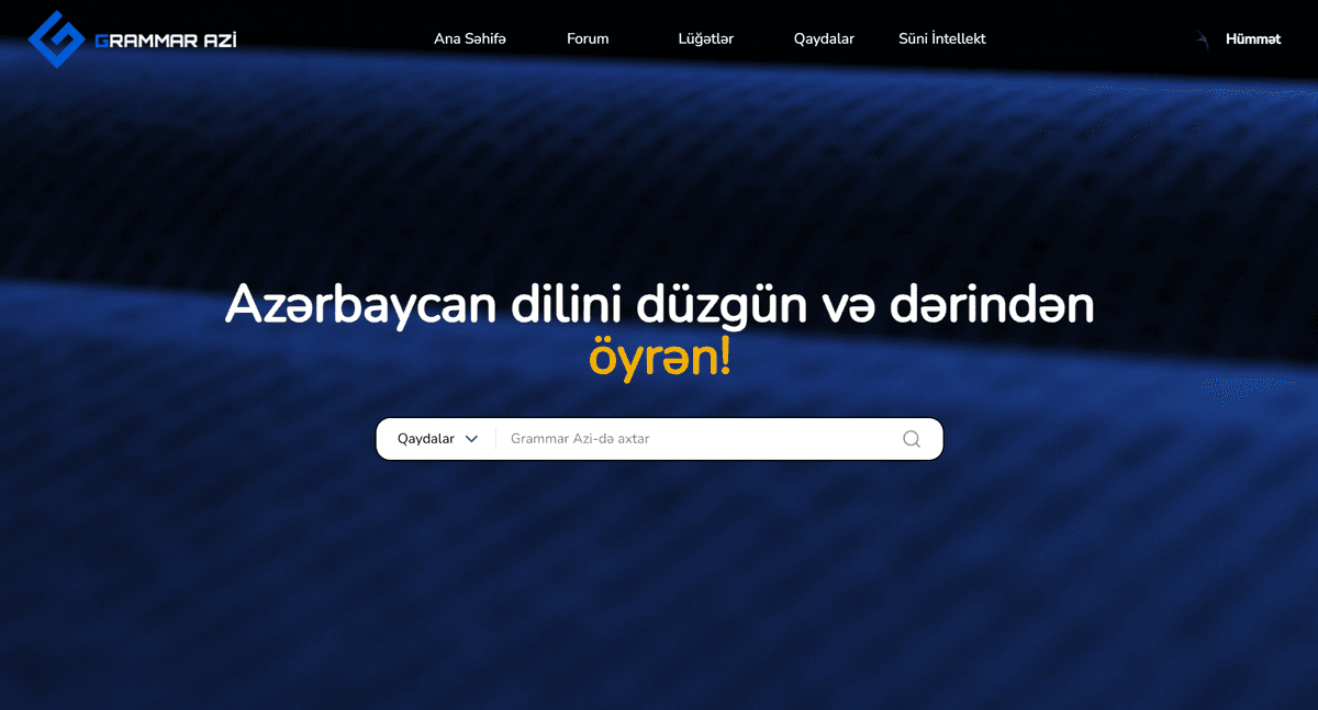 Grammar Azi - Project built with React, Tailwind CSS, JavaScript